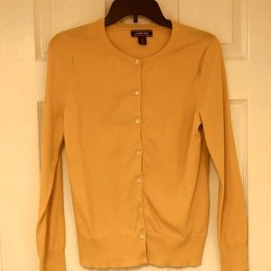 Lands End Gold Cardigan Sweater. Size S (6-8).